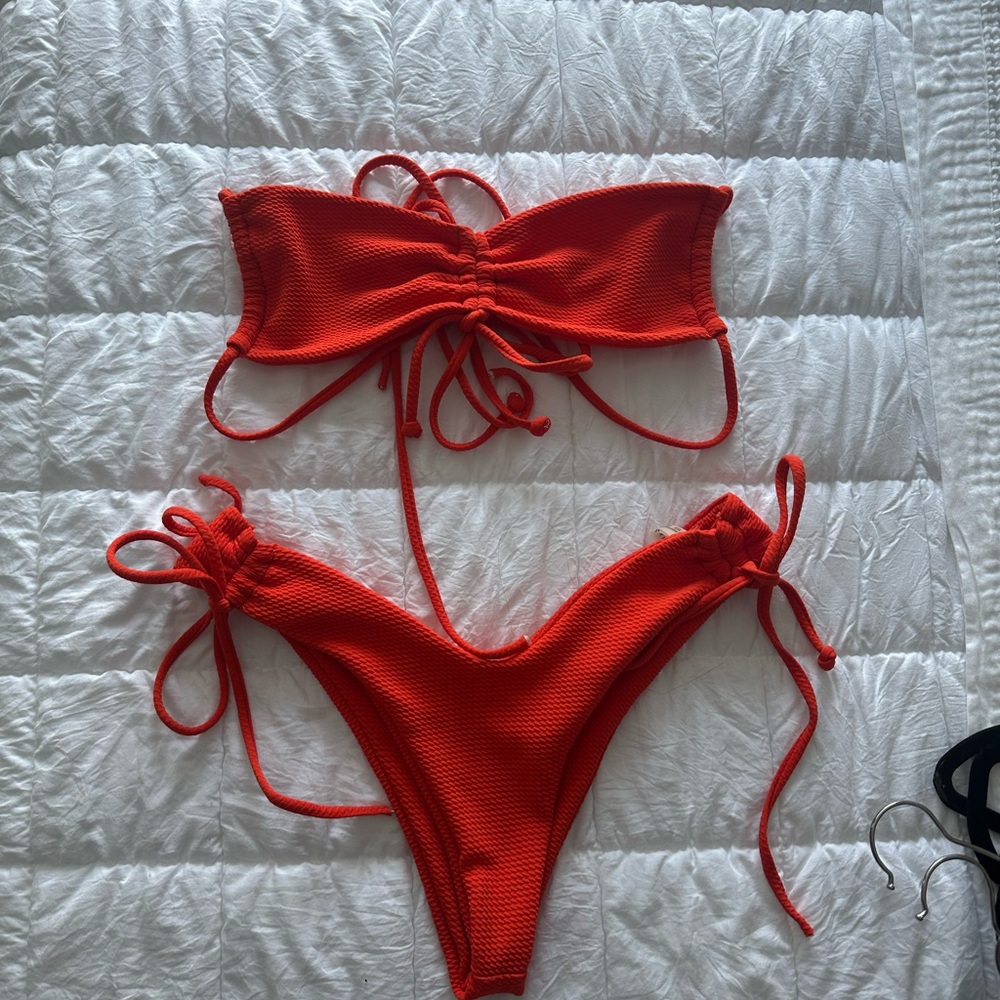 Zaful Bold Orange Bikini Top